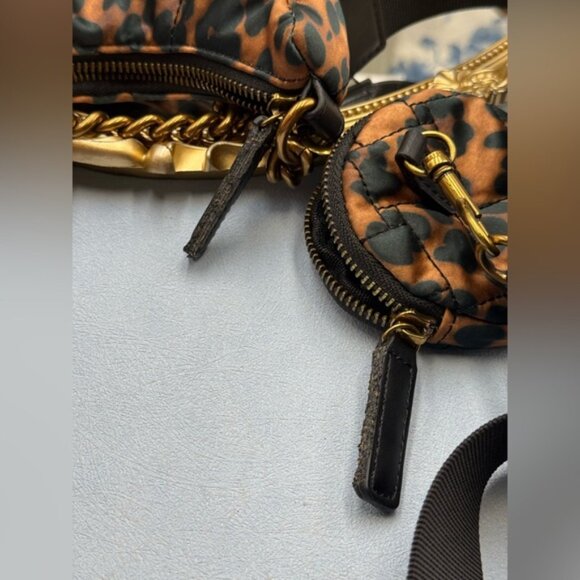 🆕 KURT GEIGER LONDON 🧿 NWOT Recycled Nylon Multi Crossbody Bag, Leopard Print - Picture 14 of 15